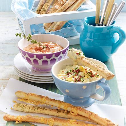 Feurige Landrahm-Salsa zu Brotstreifen Rezept Feurige Landrahm-Salsa zu Brotstreifen Rezept