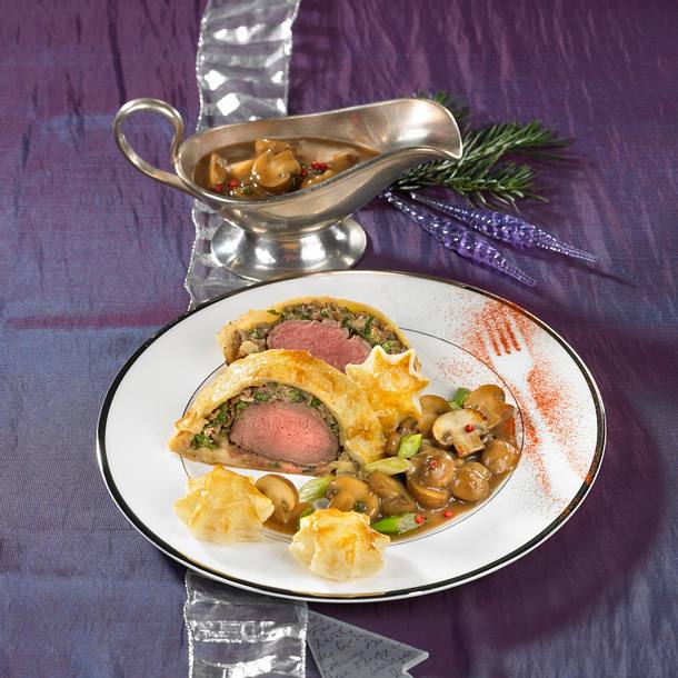Filet Wellington mit Rahmchampignons Rezept Filet Wellington mit Rahmchampignons Rezept