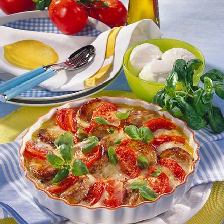 Filetgratin "Tomate-Mozzarella" Rezept Filetgratin "Tomate-Mozzarella" Rezept