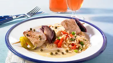 Filetspieße mit Metaxa-Soße Rezept - Foto: LECKER @ Bauer Media Group
