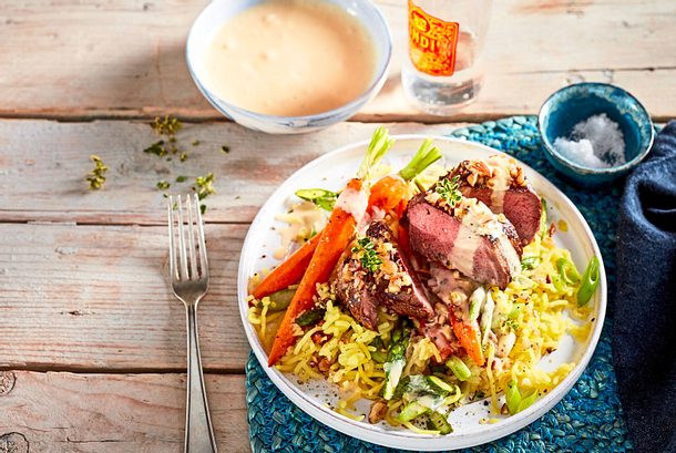 Filetsteak mit Kartoffelschnee und Blitzhollandaise Rezept