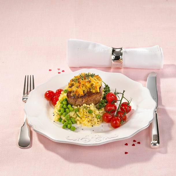 Filetsteaks mit Honig-Pfeffer-Kruste (für 4 Personen) Rezept