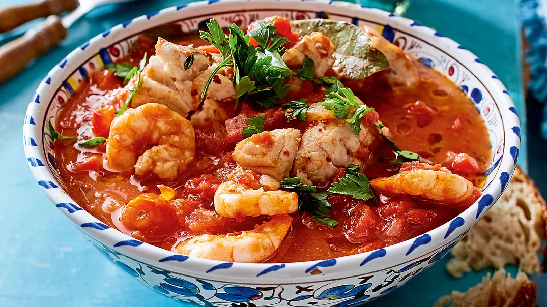 Fisch-Garnelen-Stew Rezept - Foto: LECKER @ Bauer Media Group
