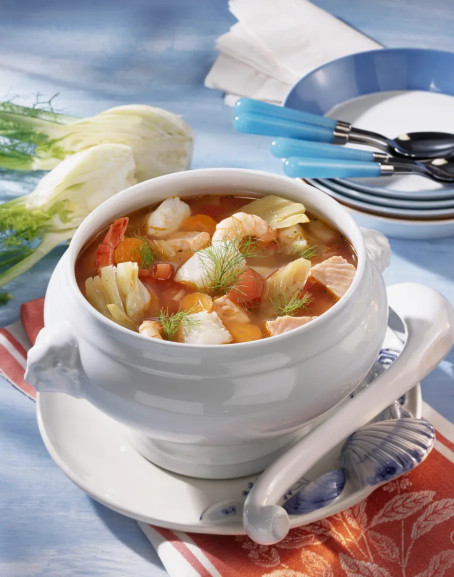 Fisch-Gemüsesuppe mit Fenchel Rezept Fisch-Gemüsesuppe mit Fenchel Rezept