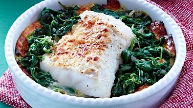 Fisch-Gratin mit Spinat Rezept - Foto: LECKER @ Bauer Media Group
