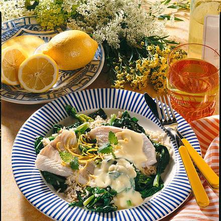 Fischfilet auf Blattspinat Rezept Fischfilet auf Blattspinat Rezept