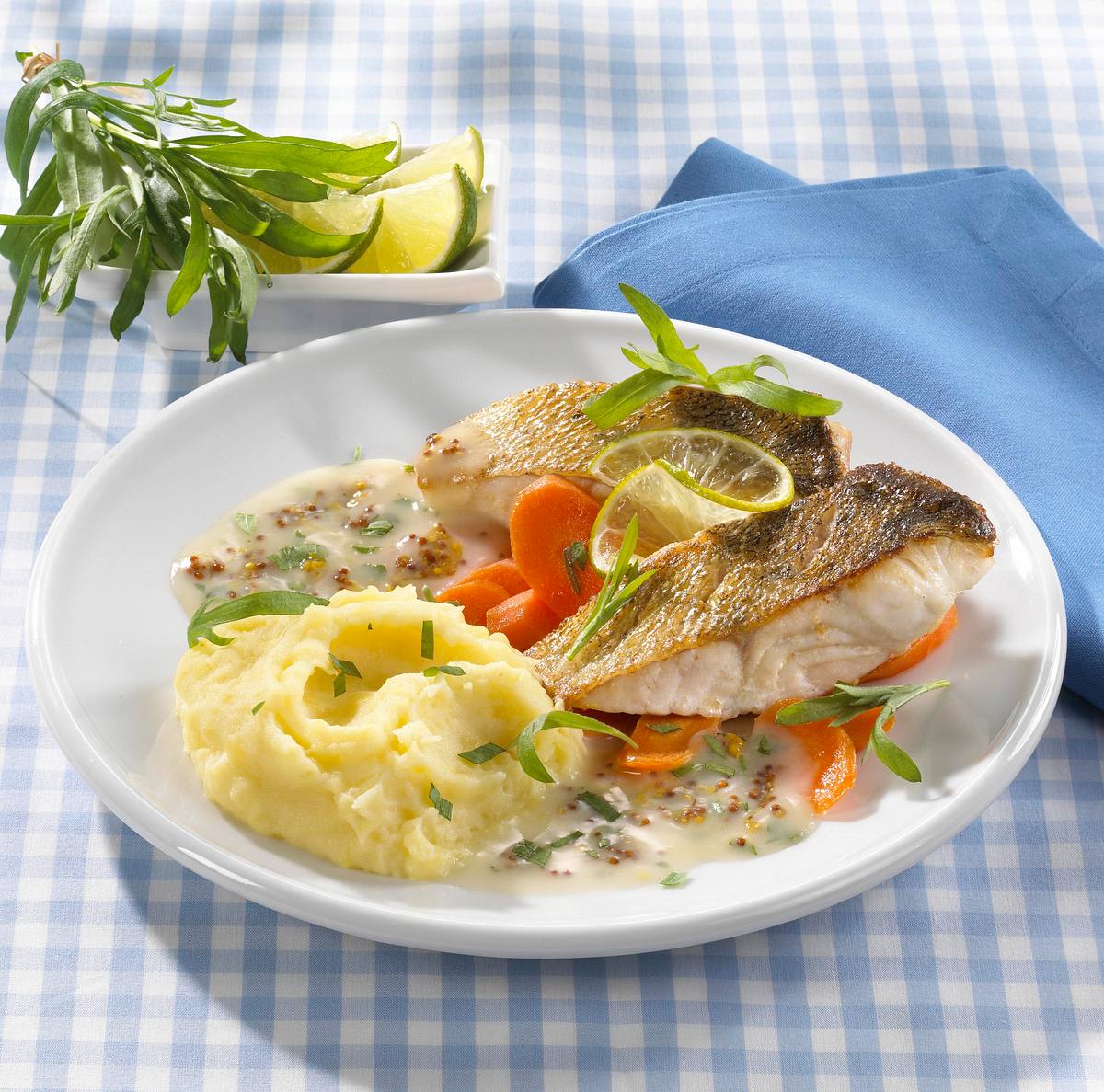 Fischfilet mit Estragon-Senfsoße Rezept