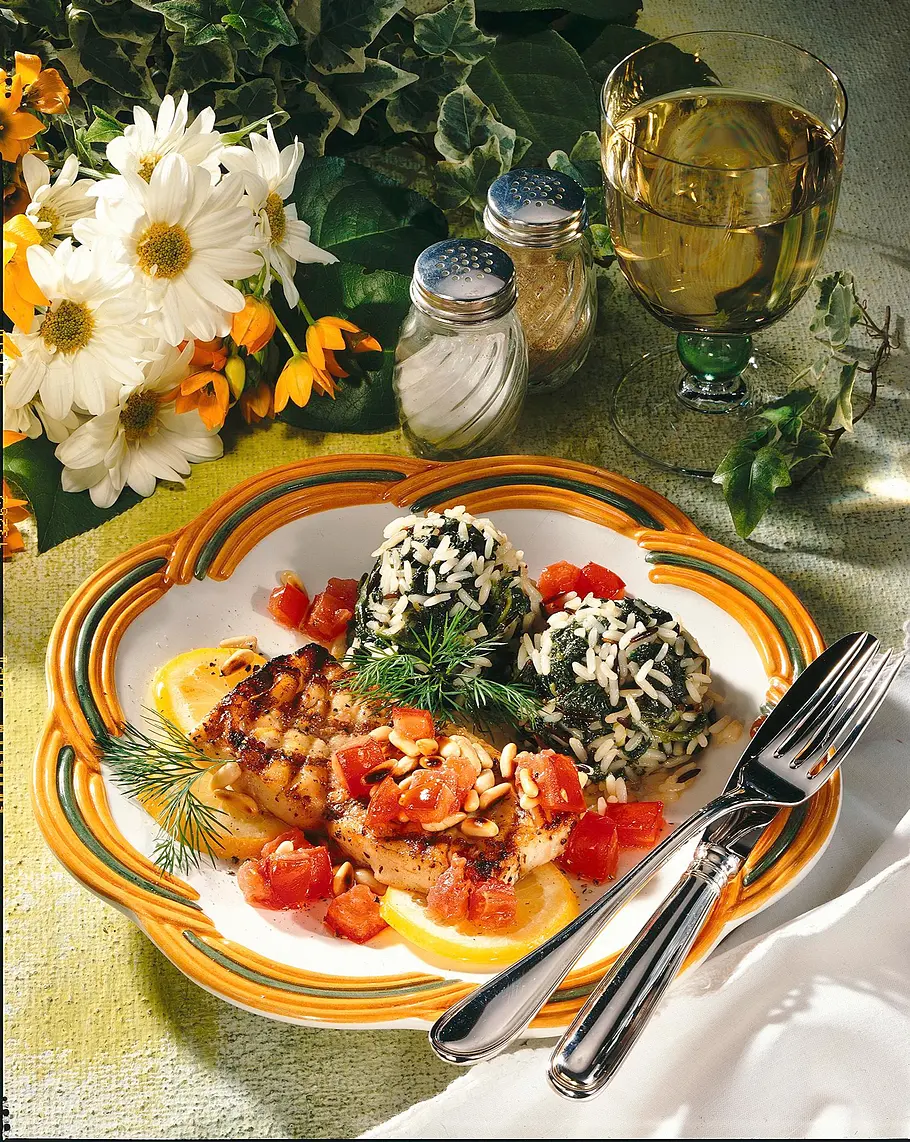 Fischfilet mit Spinat-Reis Rezept