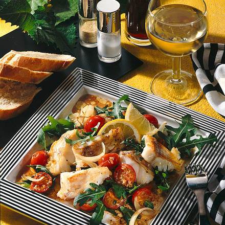 Fischfilet mit Tomaten & Rucola Rezept