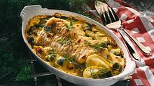 Fischfilet und Porreegemüse in Hollandaise gebacken Rezept - Foto: Neckermann