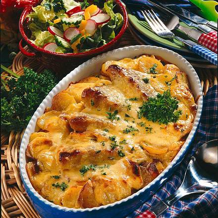 Fischhappen mit Käsekruste Rezept Fischhappen mit Käsekruste Rezept