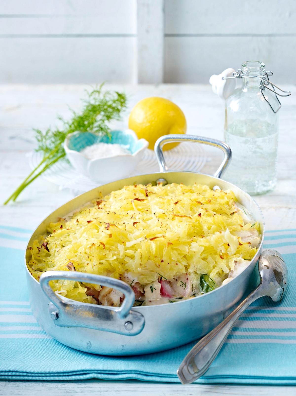 Fischragout in Senfsoße und Kartoffelkruste Rezept