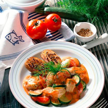 Fischragout mit Koriander-Kartoffeln Rezept Fischragout mit Koriander-Kartoffeln Rezept