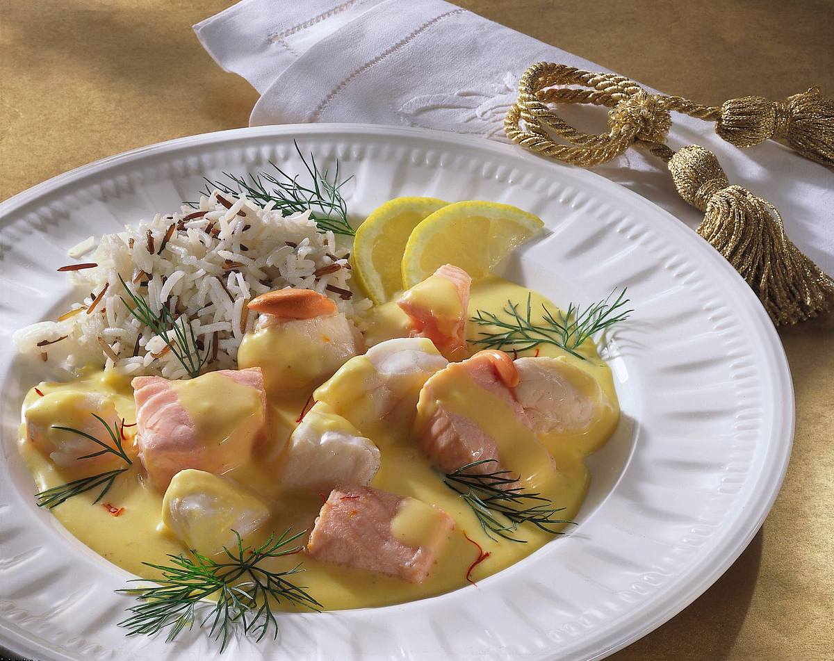 Fischragout mit Wildreismischung Rezept