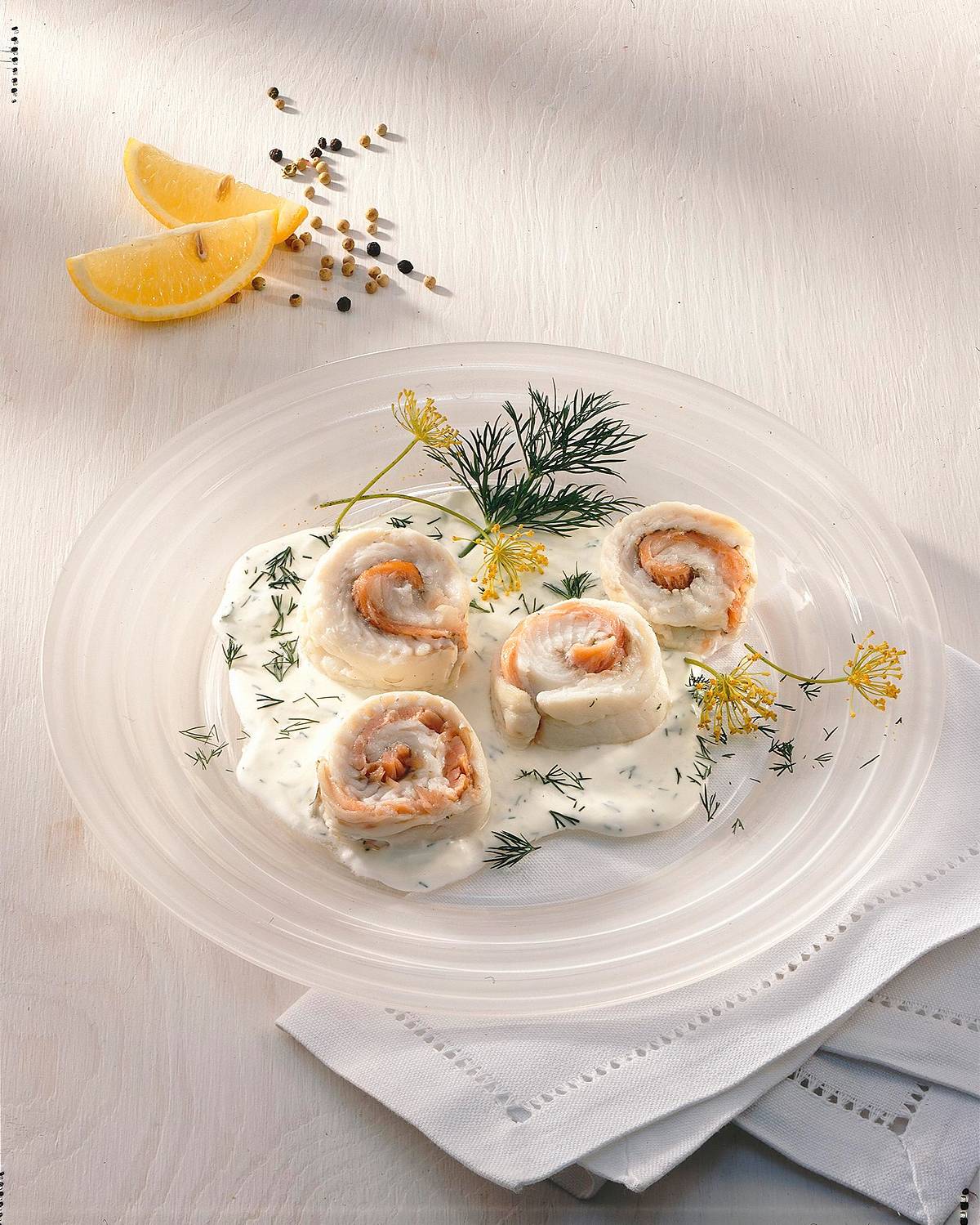 Fischröllchen mit Schmandsoße Rezept