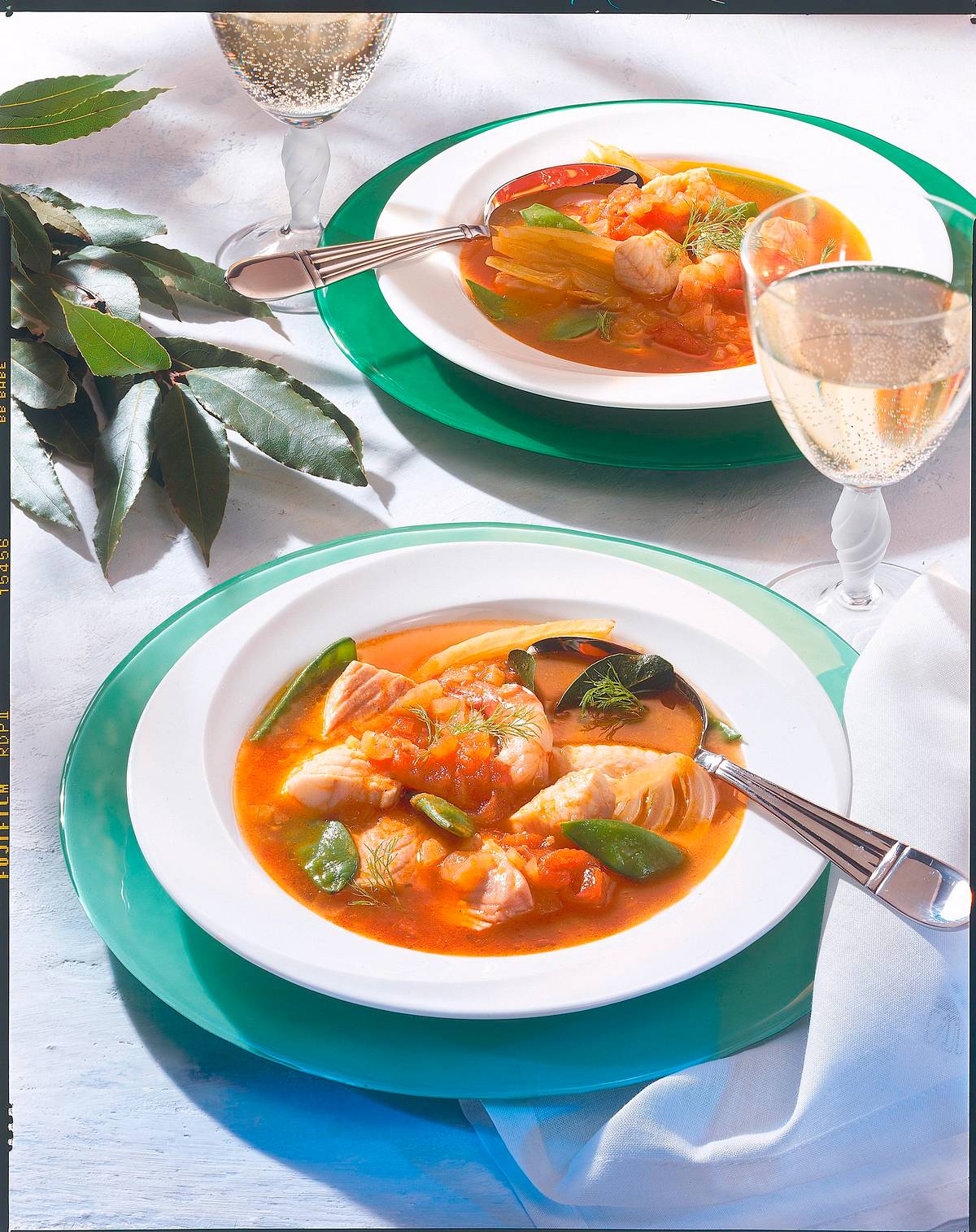 Fischsuppe mit Zuckerschoten Rezept