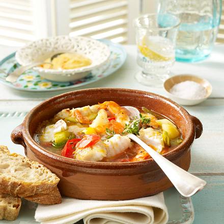 Fischtopf mit Aioli und Paprika Rezept