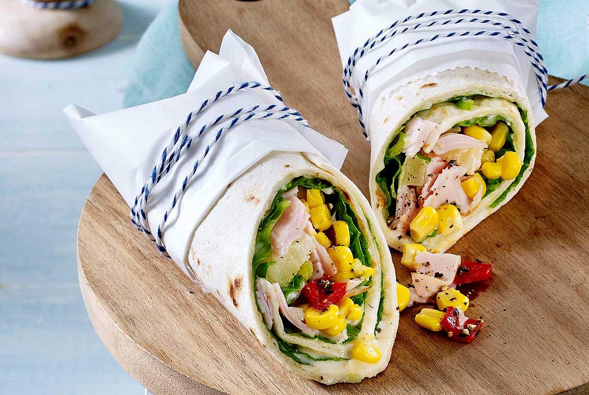 Fix gerollte Hähnchen-Wraps Rezept