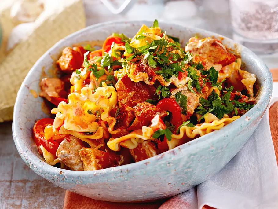 Fixe Fajita-Nudeln mit Pute Rezept Fixe Fajita-Nudeln mit Pute Rezept