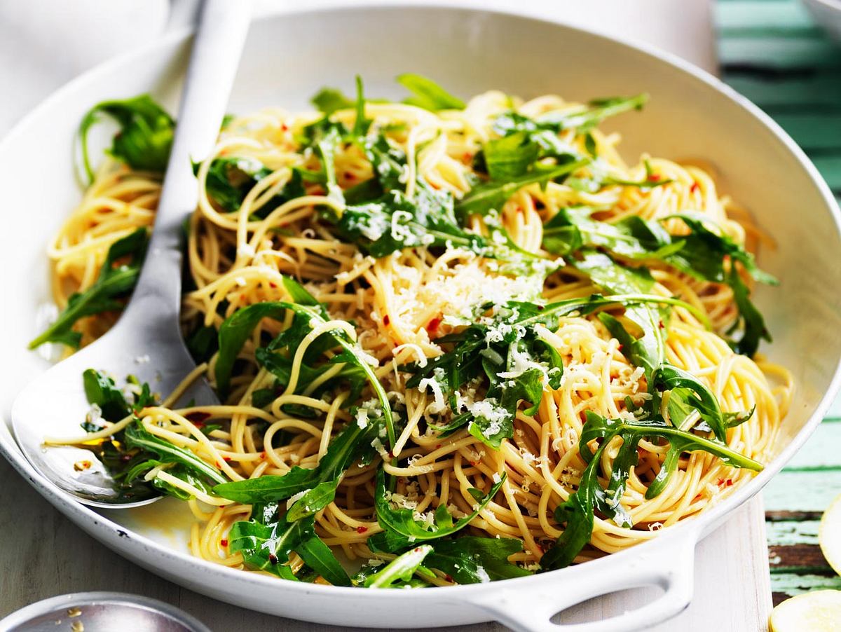 Fixe Rucola-Spaghetti Rezept