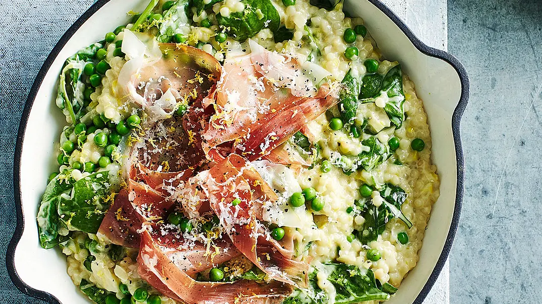 Fixes Risotto-Double mit Schinken-Käse-Topping Rezept - Foto: Are Media Syndication Fixes Risotto-Double mit Schinken-Käse-Topping Rezept - Foto: Are Media Syndication