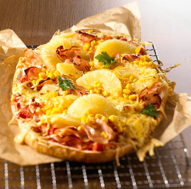 Fladenbrot-Pizza Hawaii Rezept | LECKER