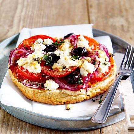 Fladenbrotpizza griechische Art Rezept