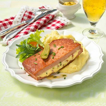 Fleischkäseschnitte mit Obatzterfüllung Rezept Fleischkäseschnitte mit Obatzterfüllung Rezept
