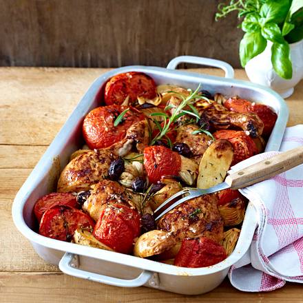 Fleischtomaten zu Hähnchenkeulenmit Gremolata Rezept Fleischtomaten zu Hähnchenkeulenmit Gremolata Rezept