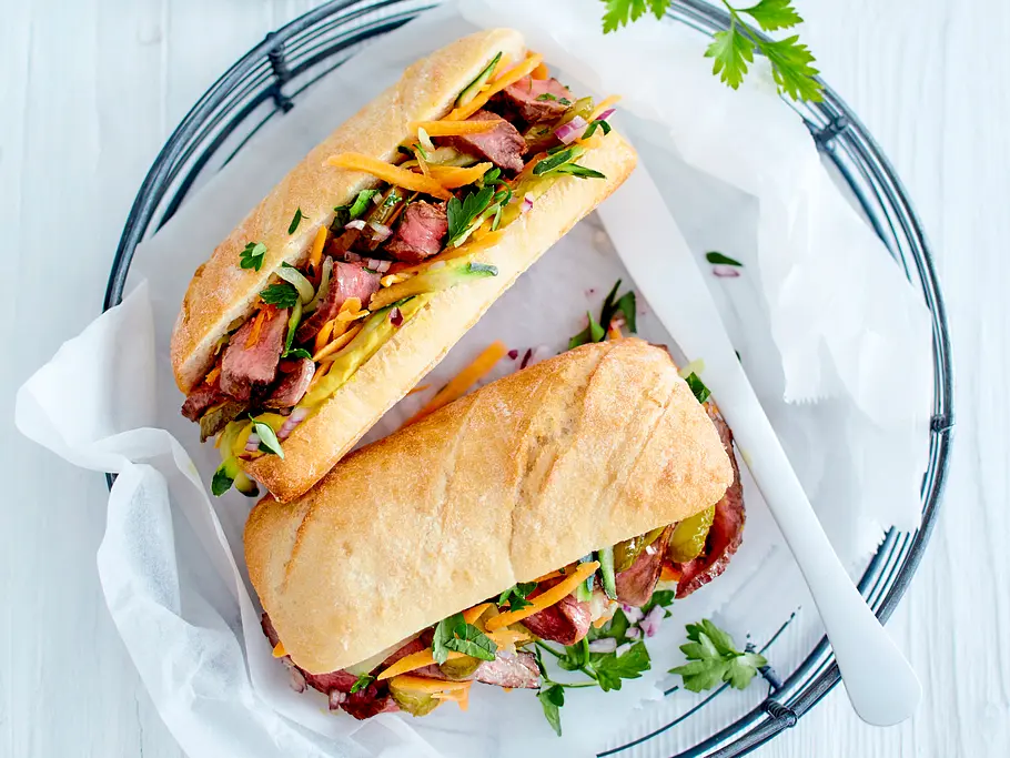 Flotte Steak-Croques zum Feierabend Rezept