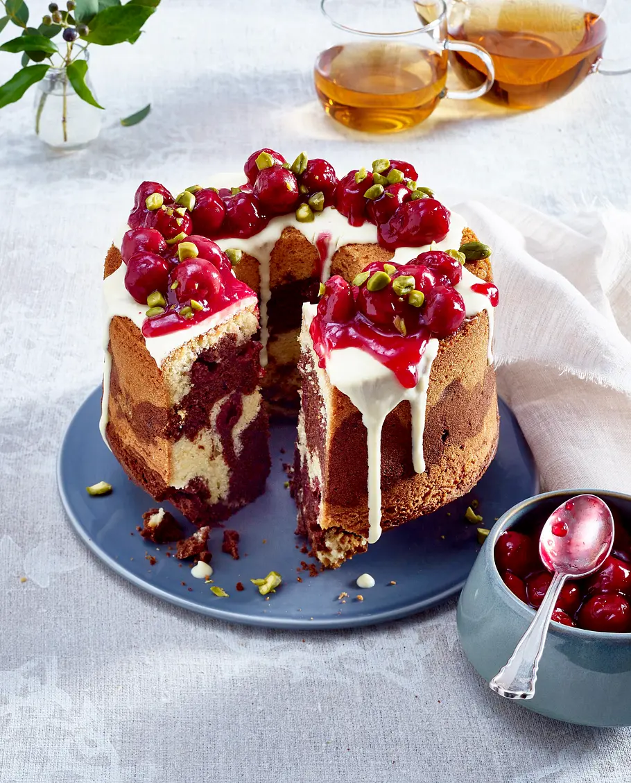 Fluffiger Marmorkuchen mit Pistazien Rezept Fluffiger Marmorkuchen mit Pistazien Rezept