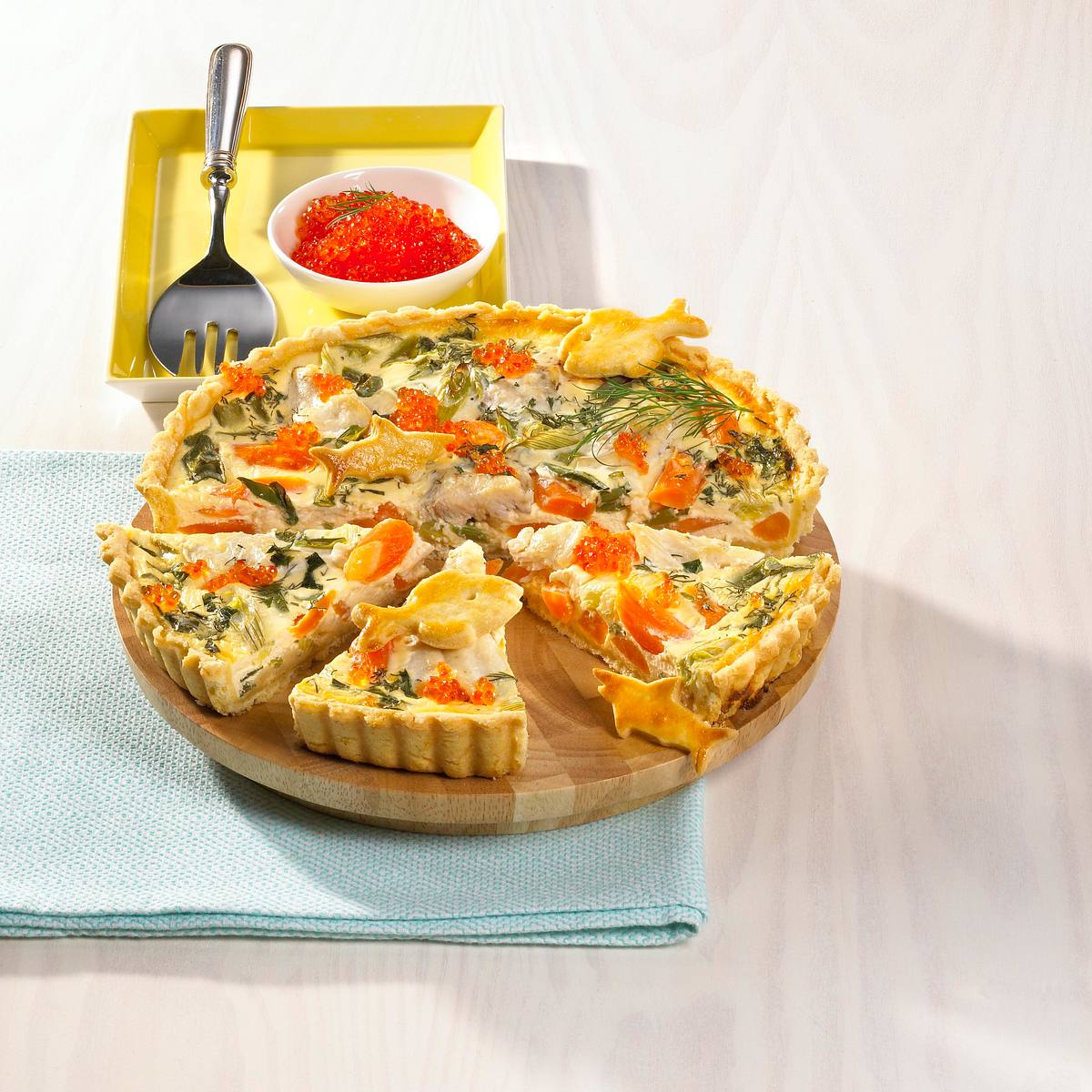 Forellen-Quiche mit Frühlingsgemüse Rezept