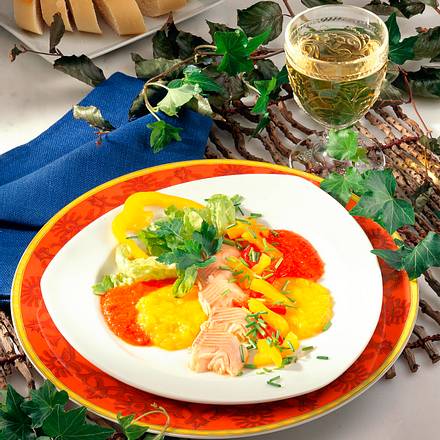 Forellenfilet auf Paprikapüree Rezept Forellenfilet auf Paprikapüree Rezept