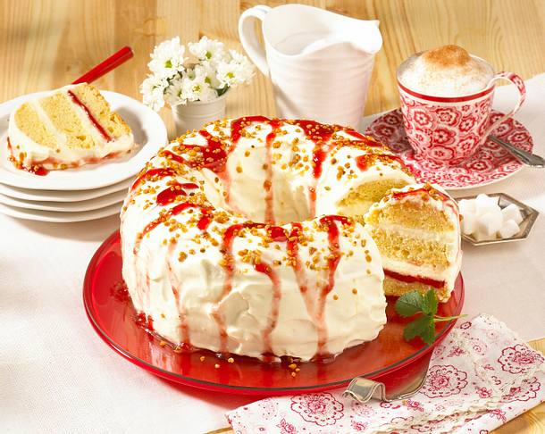Frankfurter Kranz mit Erdbeerkonfitüre und Vanillecreme Rezept