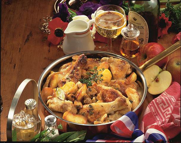 Französisches Apfel-Hähnchen Rezept