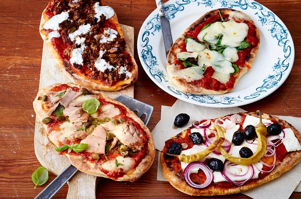 Französisches Pizza-Naan-Brot Rezept