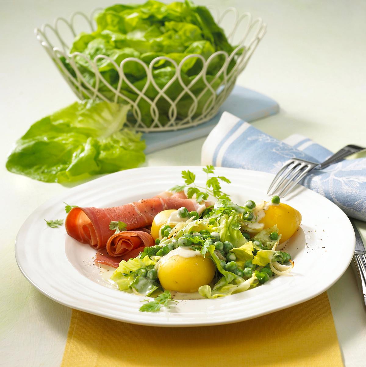 Französische Erbsen mit Kopfsalat Rezept