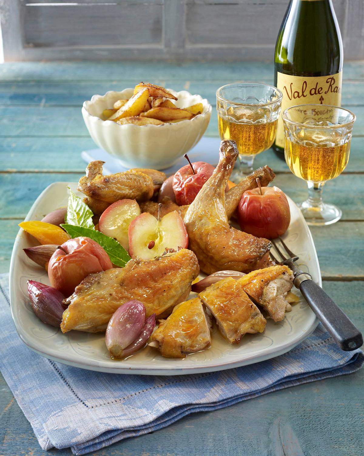 Französisches Cidre-Perlhuhn Rezept