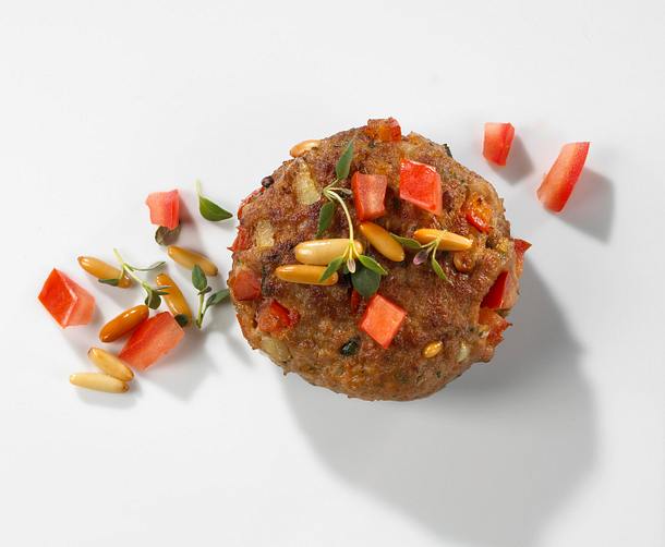 Frikadelle mit Thymian, Pinienkernen und Tomaten Rezept