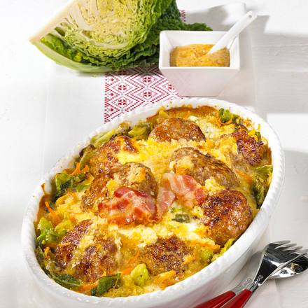 Frikadellen-Wirsing-Auflauf Rezept Frikadellen-Wirsing-Auflauf Rezept