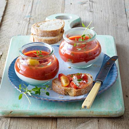 Frischkäse-Tomaten-Töpfchen Rezept Frischkäse-Tomaten-Töpfchen Rezept