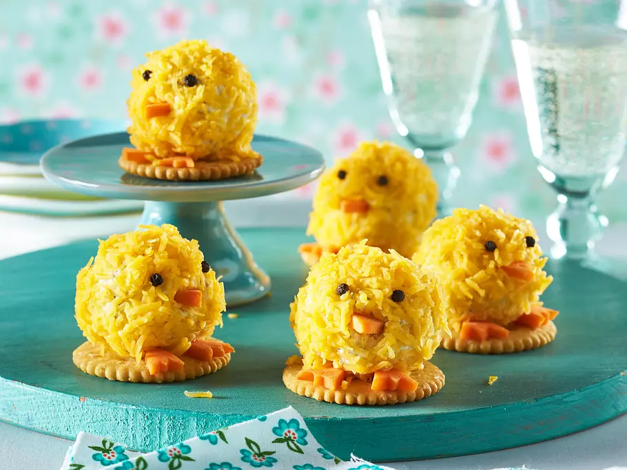 Frischkäse-Osterküken-Bällchen Rezept Frischkäse-Osterküken-Bällchen Rezept