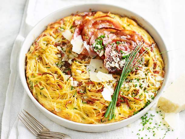 Frittata alla Carbonara Rezept Frittata alla Carbonara Rezept