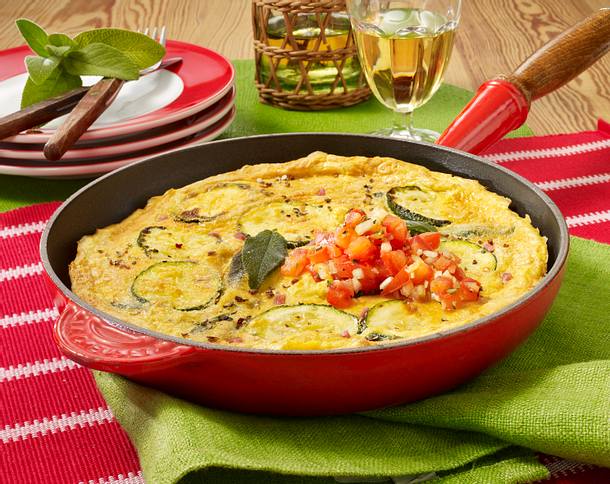 Frittata mit Tomatensalsat Rezept