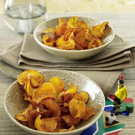 Frittierte Süßkartoffeln mit Zimt und Kräutern Rezept
