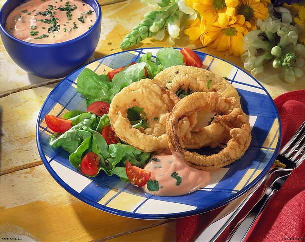 Frittierte Zwiebelringe Rezept