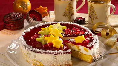 Fruchtig-exotische Weihnachtstorte Rezept - Foto: LECKER @ Bauer Media Group