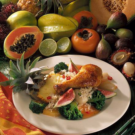 Fruchtige Hähnchenkeulen Rezept Fruchtige Hähnchenkeulen Rezept