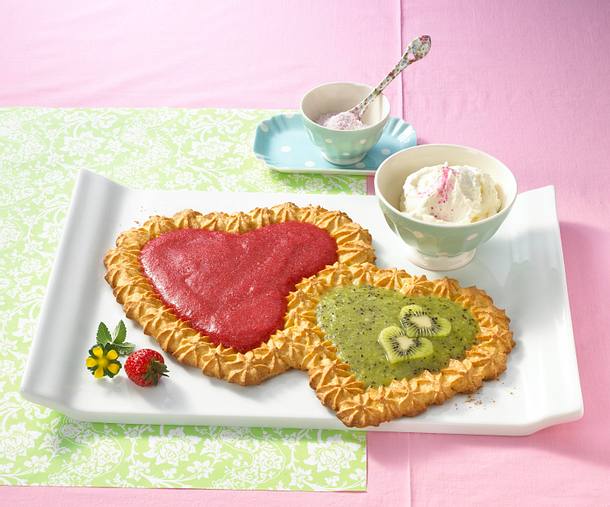 Fruchtige Mürbeteigherzen Rezept