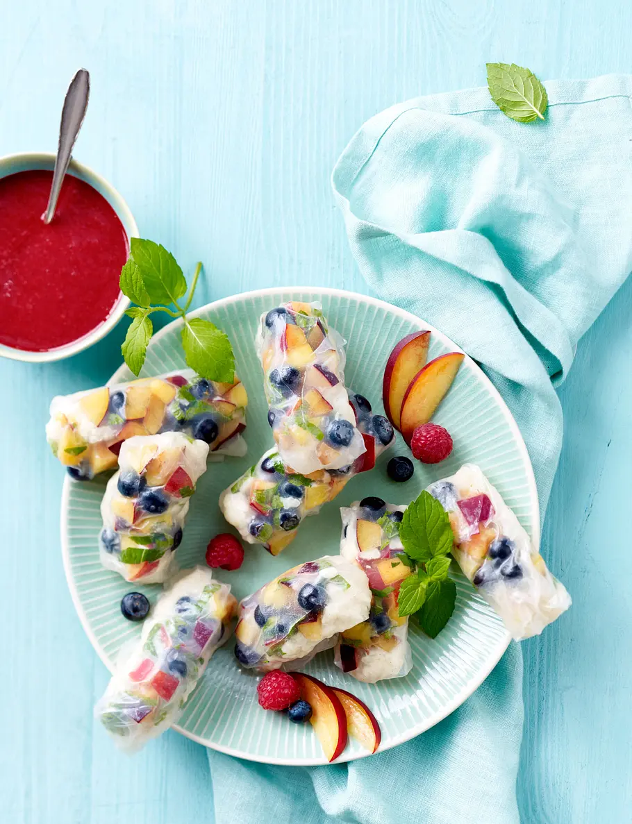 Fruchtige Sommerrollen Rezept Fruchtige Sommerrollen Rezept